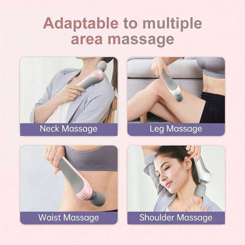 Portable Deep Tissue Massage Wand – 5 Speeds (Pink)