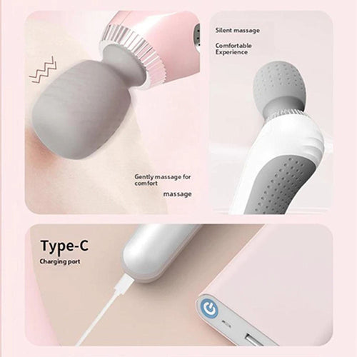 Portable Deep Tissue Massage Wand – 5 Speeds (Pink)